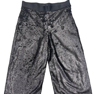 BANANA REPUBLIC Womens Size 0 Black Sequin Pants RN54023